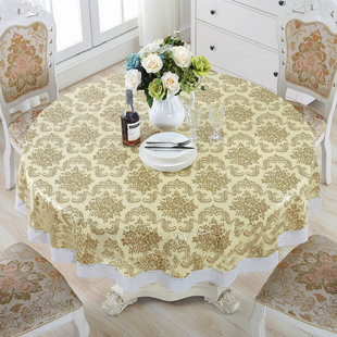 圆桌布防水防油防烫免洗餐桌布PVC塑料桌布圆形桌垫盖布家用台布