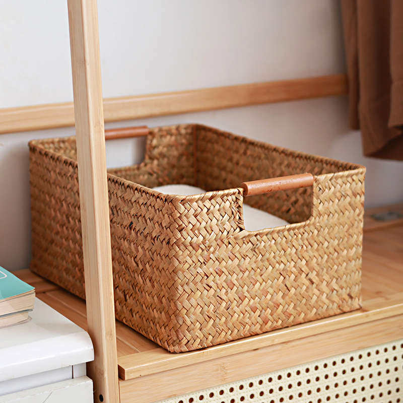 竹筐篮子抽屉藤编收纳筐竹编储物整理框杂物草编筐家居竹篮编织篮,收纳整理,其他收纳篮,淘宝优惠券,粉丝福利购,淘宝优惠卷