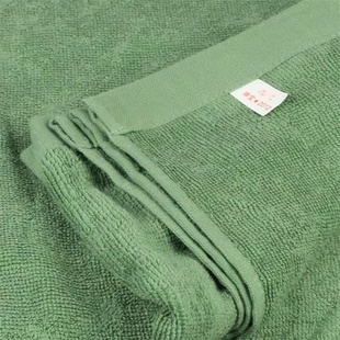 军绿色毛巾被纯色夏季 纯棉毛毯空调被春秋被单人毛巾毯子盖毯宿舍