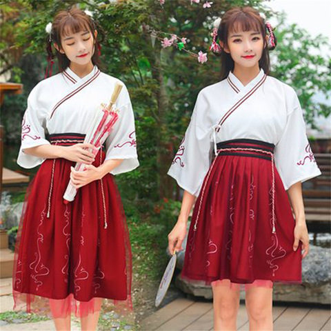 汉服夏装短款中国风半身裙|改良