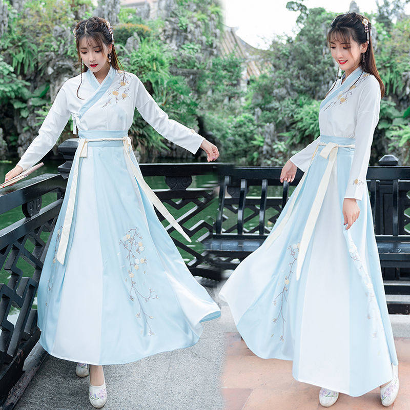 改良汉服女夏秋装长袖汉
