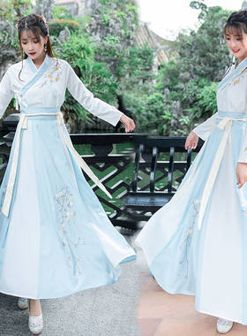 改良汉服女夏秋装长袖汉