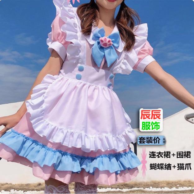 S4XL大码女仆风洛丽塔连衣裙|+