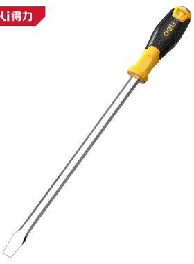 deli得力DL6270101穿心十字一字螺丝批8x250mm铬钒钢(黄)(支)