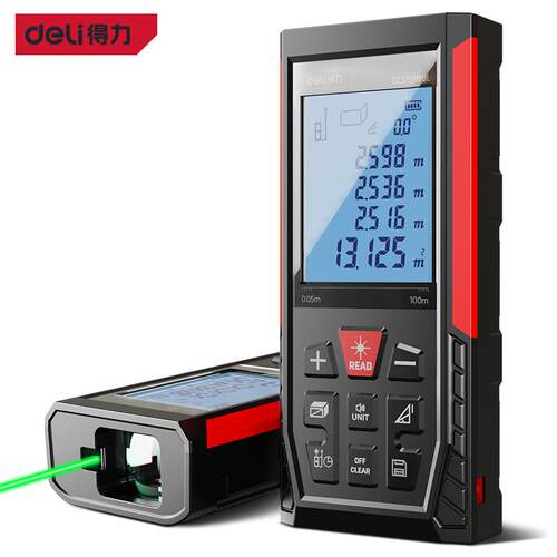 得力绿光测距仪高精度激光尺红外线测量仪器DL331050L DL331070L