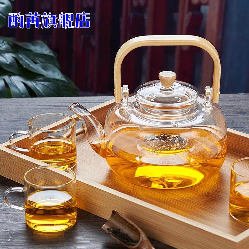 黄酒温酒器家用烫酒壶玻璃怀旧老式热酒壶煮红酒器皿电加热煮酒