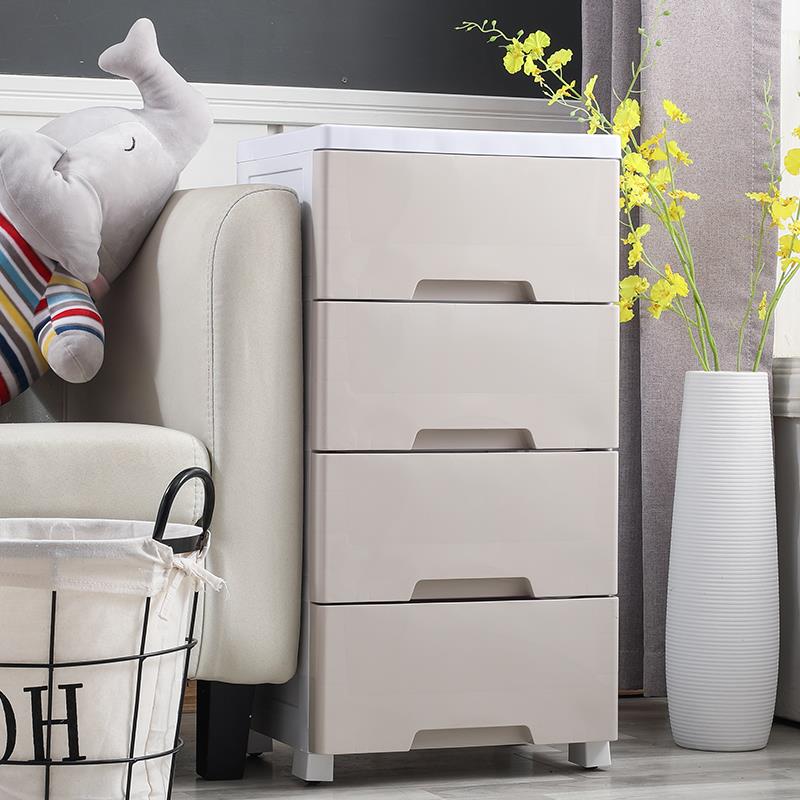 20/25/37cm宽夹缝收纳柜抽屉式卫生间塑料储物柜子窄缝厨房置物架