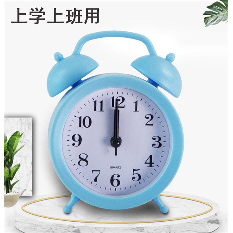 台式简约桌面小闹钟学生儿童钟表卧室时钟摆件静音石英钟电子时钟