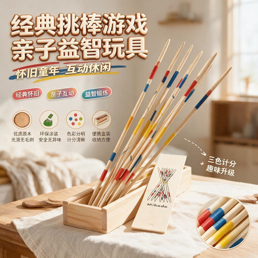 韭菜棒游戏棒塑料挑棒桌游加粗