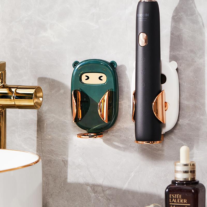 电动牙刷架壁挂式置物架免打孔牙刷杯重力挂架儿童牙具卫生间支架