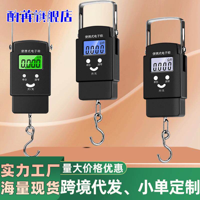 手提秤电子秤商用迷你称重电子厨房50kg便携式快递吊钩称小弹簧