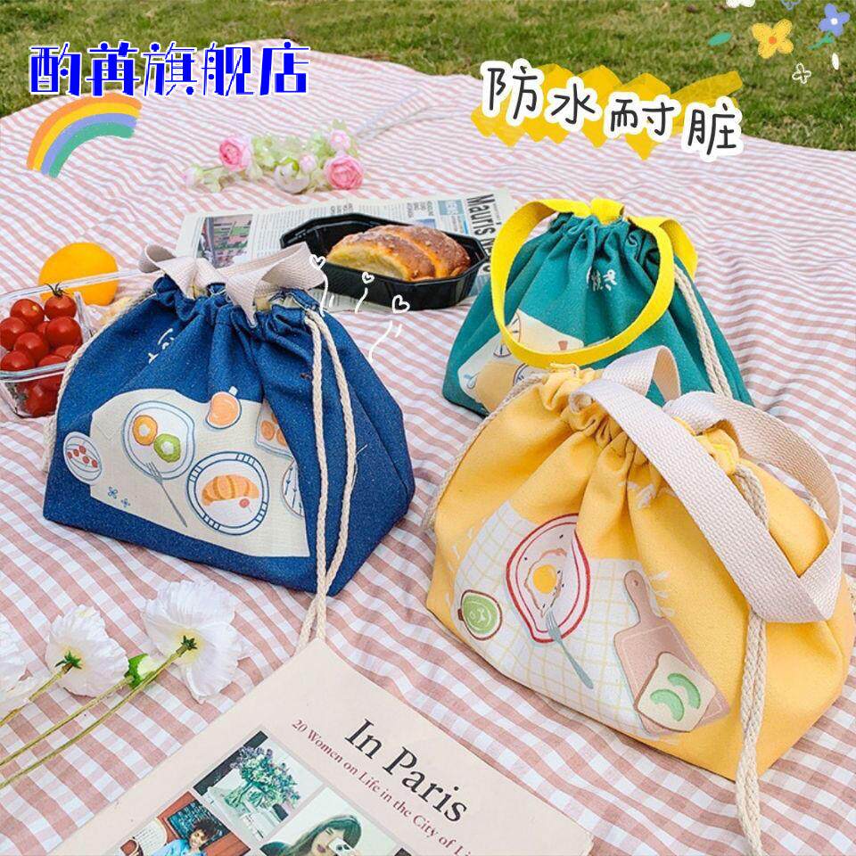 新款日系和风便当包大容量帆布