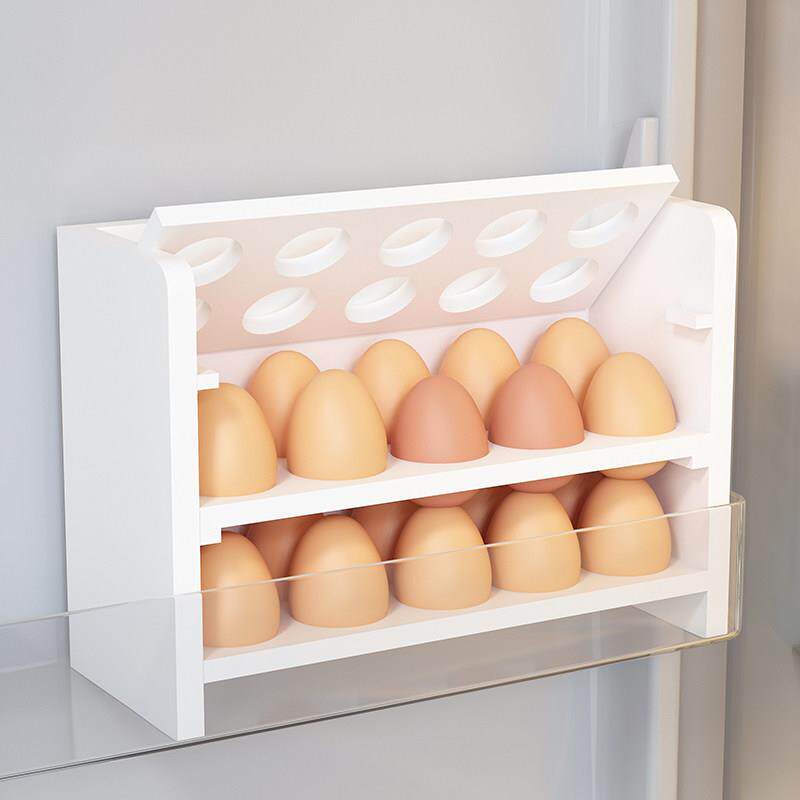 鸡蛋收纳盒冰箱侧门专用架托整理保鲜神器厨房装放蛋托翻转鸡蛋盒
