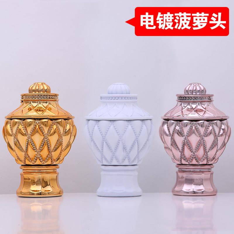 加厚铝合金窗帘杆静音罗马杆单杆双杆窗帘杆子窗帘轨道支架送配件