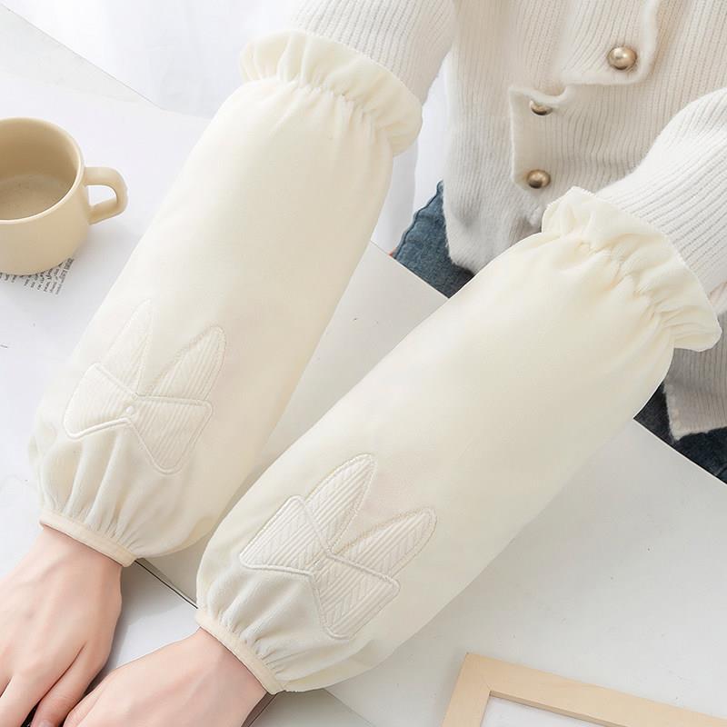 袖套女秋冬长款可爱2026新款成人袖头办公防脏手袖羽绒服护袖绒面