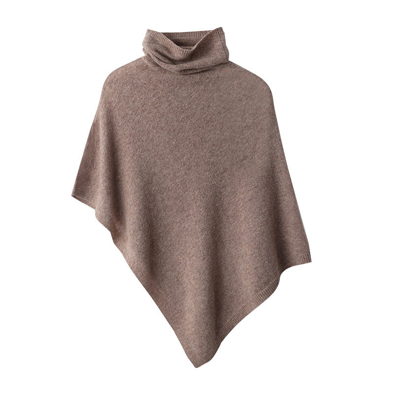 秋冬羊绒披肩外搭针织保暖羊毛线配裙子护颈椎脖套围巾斗篷女外套