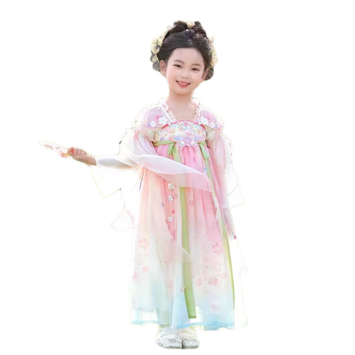 女童汉服连衣裙2026夏装新款儿童中国风超仙唐制日常汉服公主襦裙