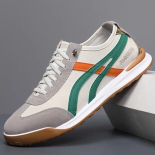 板鞋 男鞋 时尚 舒适布面透气运动休闲阿甘鞋 新款 轻便男鞋 2025春夏季