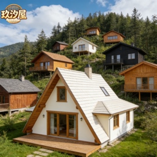 景区民宿组装木屋 EcoCabin 可移动防腐茶室定制搭建木结构别墅房