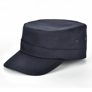 作训帽保暖硬顶网眼春秋夏款藏青透气鸭舌训练帽防晒执勤平顶便帽