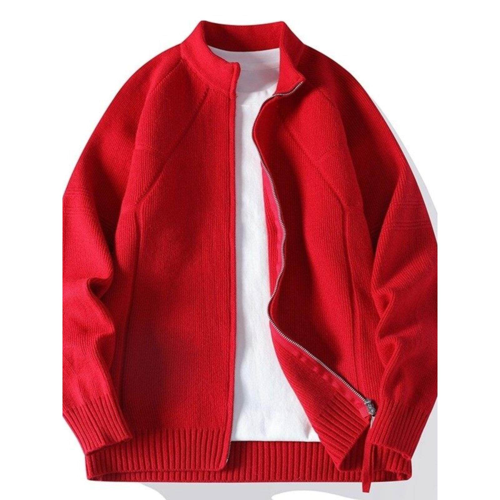 恒源祥立领开衫卫衣男款春秋季2025新款针织外套红色本命年上衣服,男装,针织衫/毛衣,淘宝优惠券,粉丝福利购,淘宝优惠卷