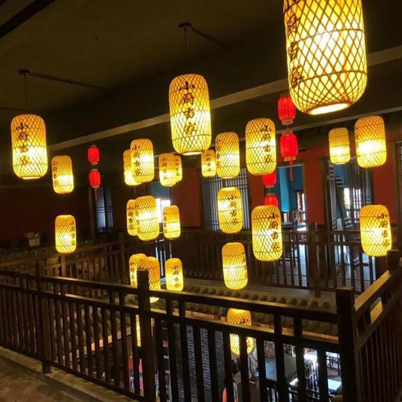 竹编灯笼灯仿古风饭店户图片