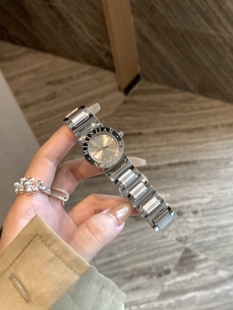 一看就是贵货 红宝石星空灰高级轻奢感腕表钢带手表女 重工点钻款