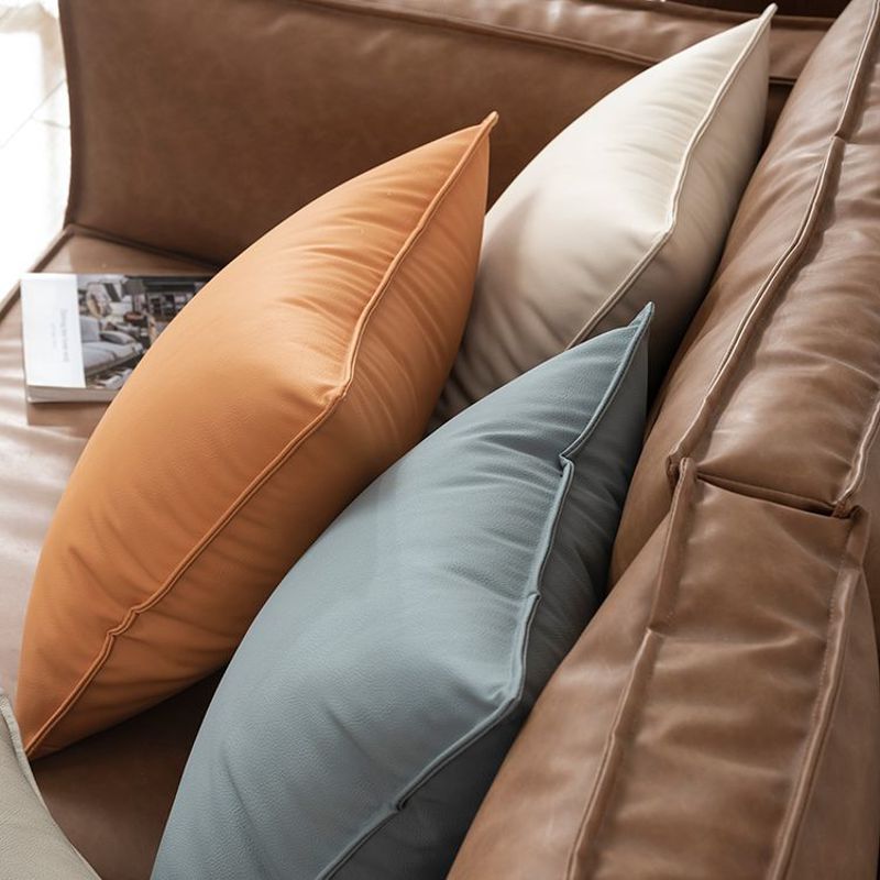 荔枝纹防猫抓科技生态皮抱枕客厅沙发床头靠垫抱枕枕套加厚可跨境