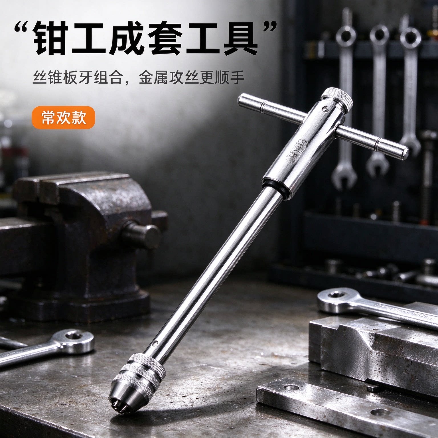 丝锥扳手丝锥板牙工具套装钳工多规格成套金属攻丝组合款套丝作业