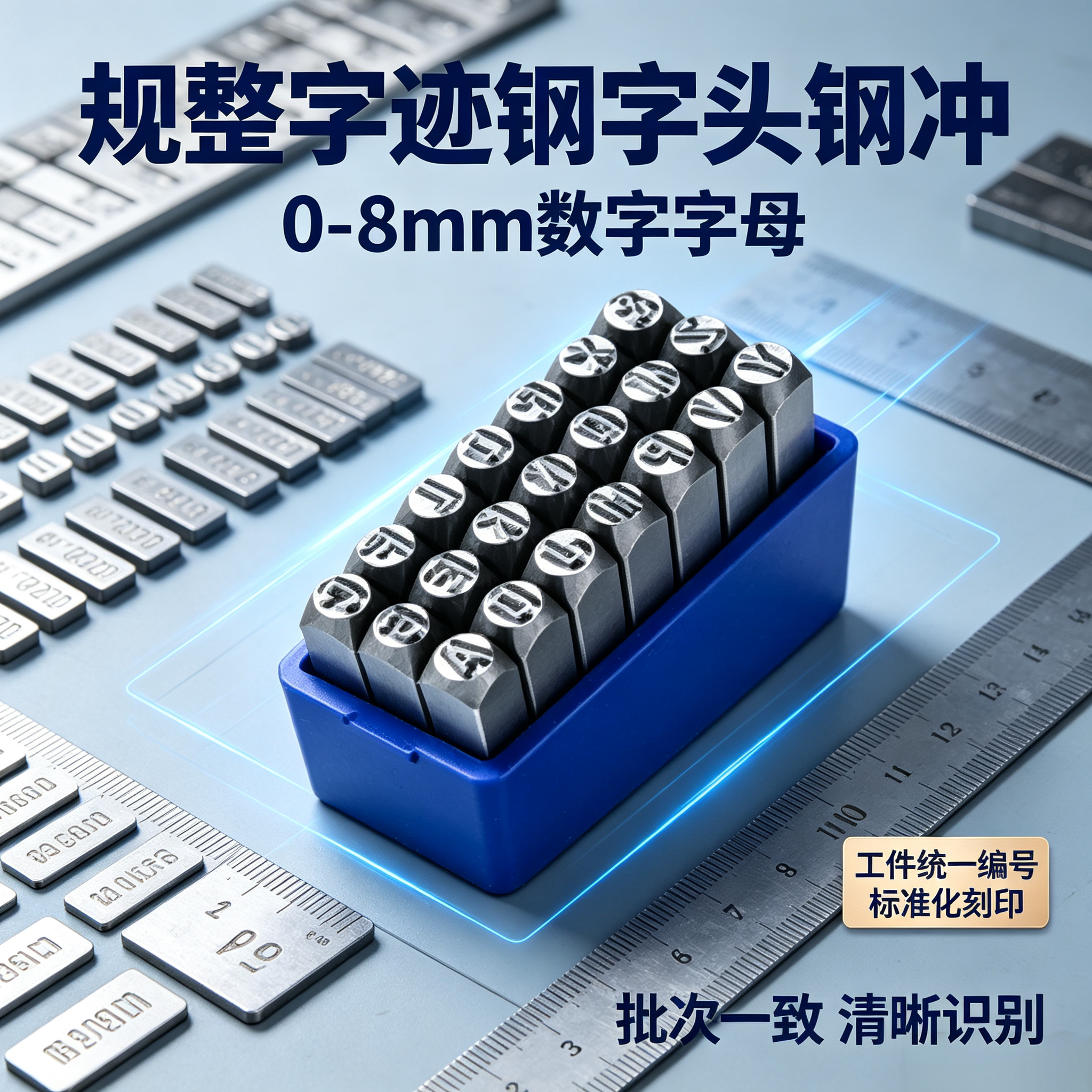 规整字迹钢字头钢冲0-8mm数字字母工件统一编号标准化刻印工具