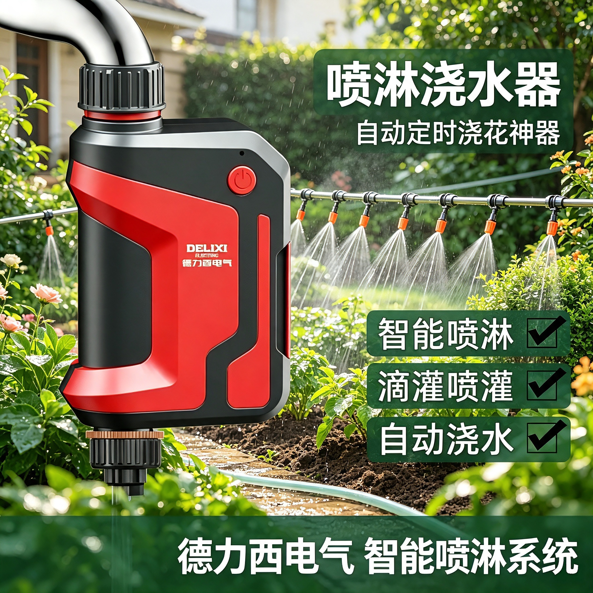 喷淋浇水器德力西电气自动定时