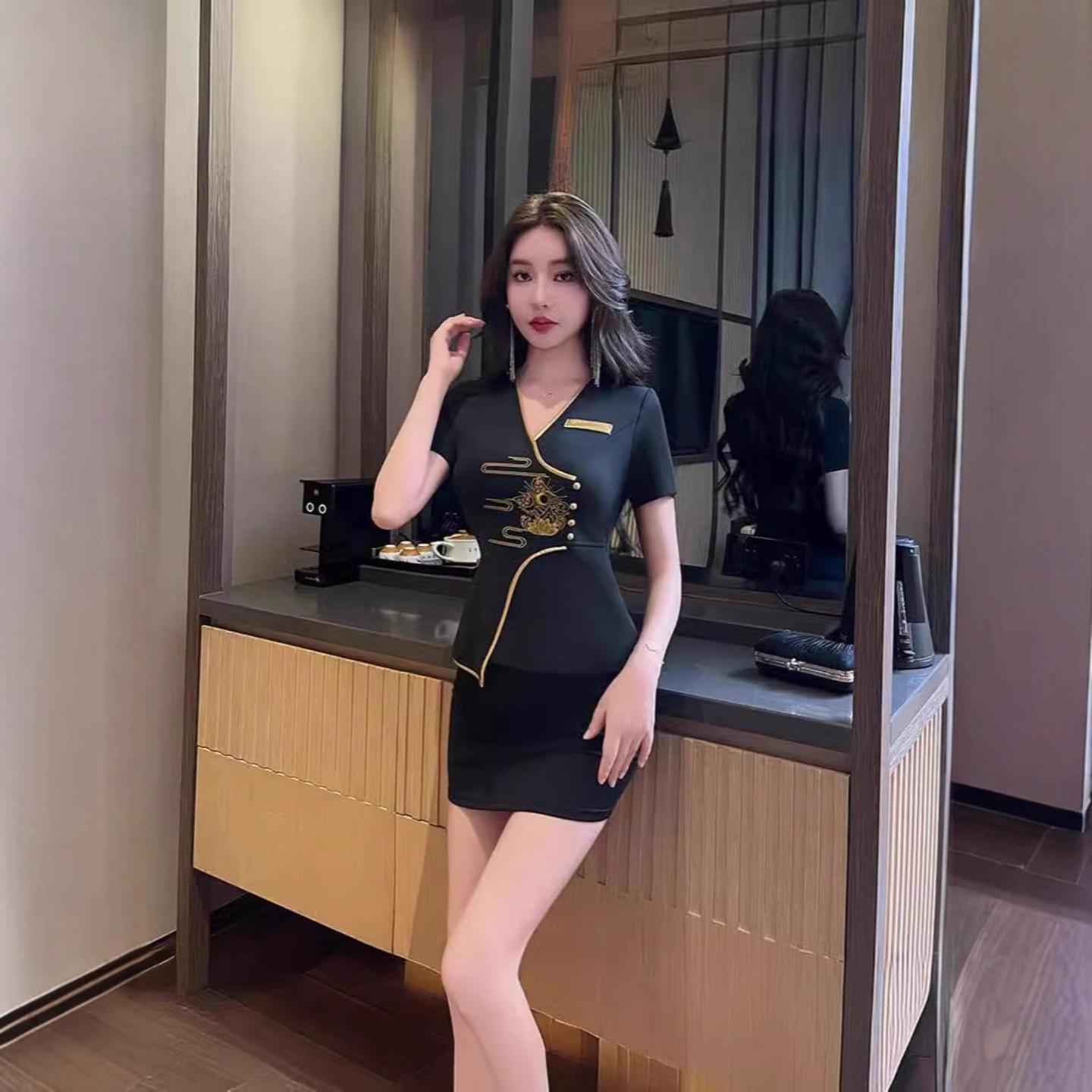 足浴中心工作服套装按摩洗浴沐足