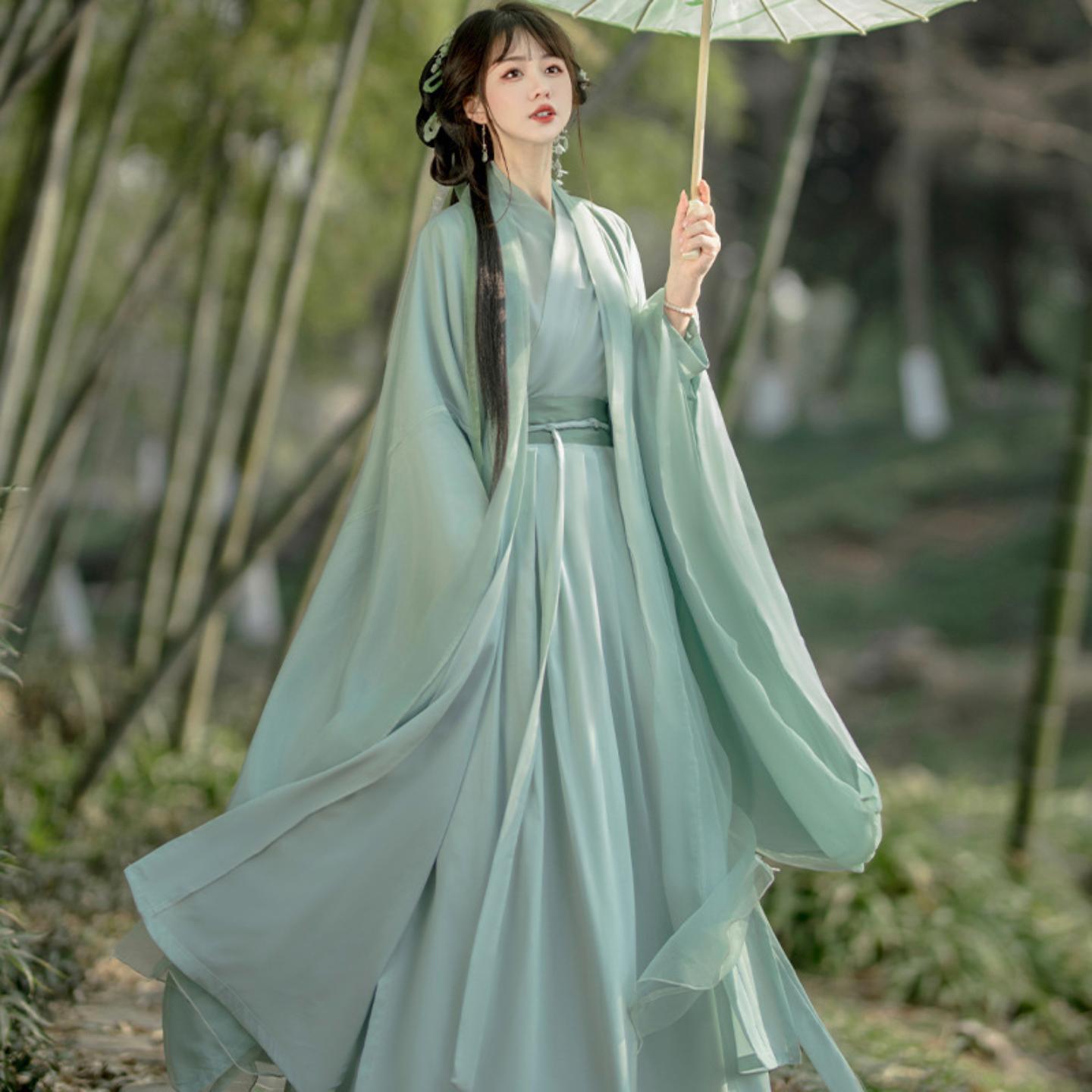 原创正品魏晋制汉服女中国风交领