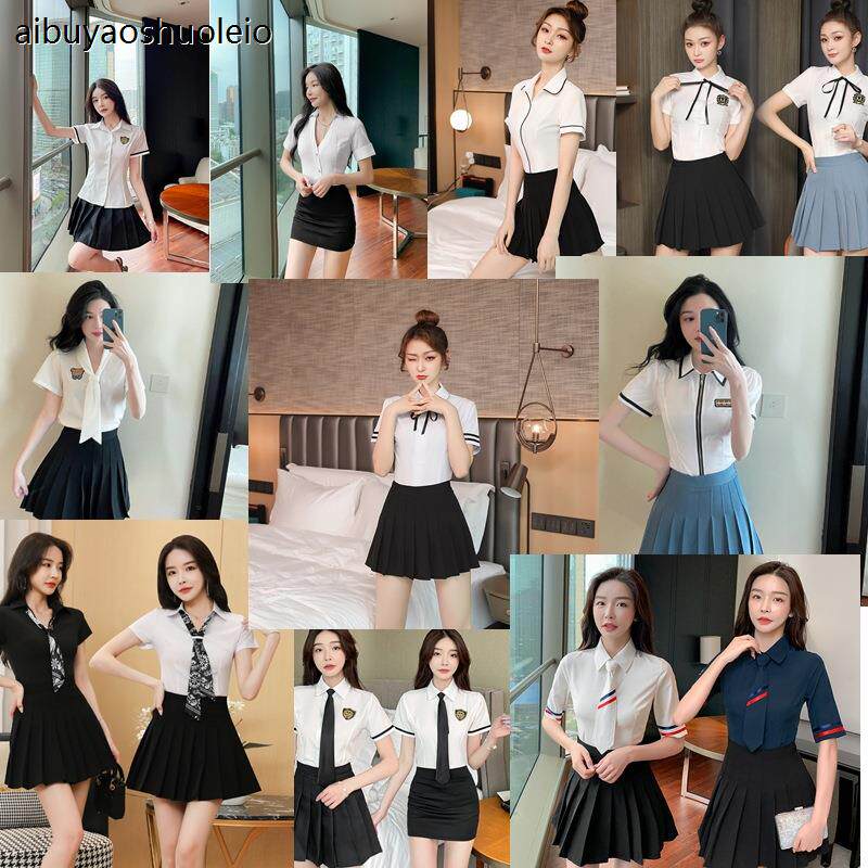 足疗技师工作服女新款套装水疗足浴养生会所沐足工衣单上衣衬衫