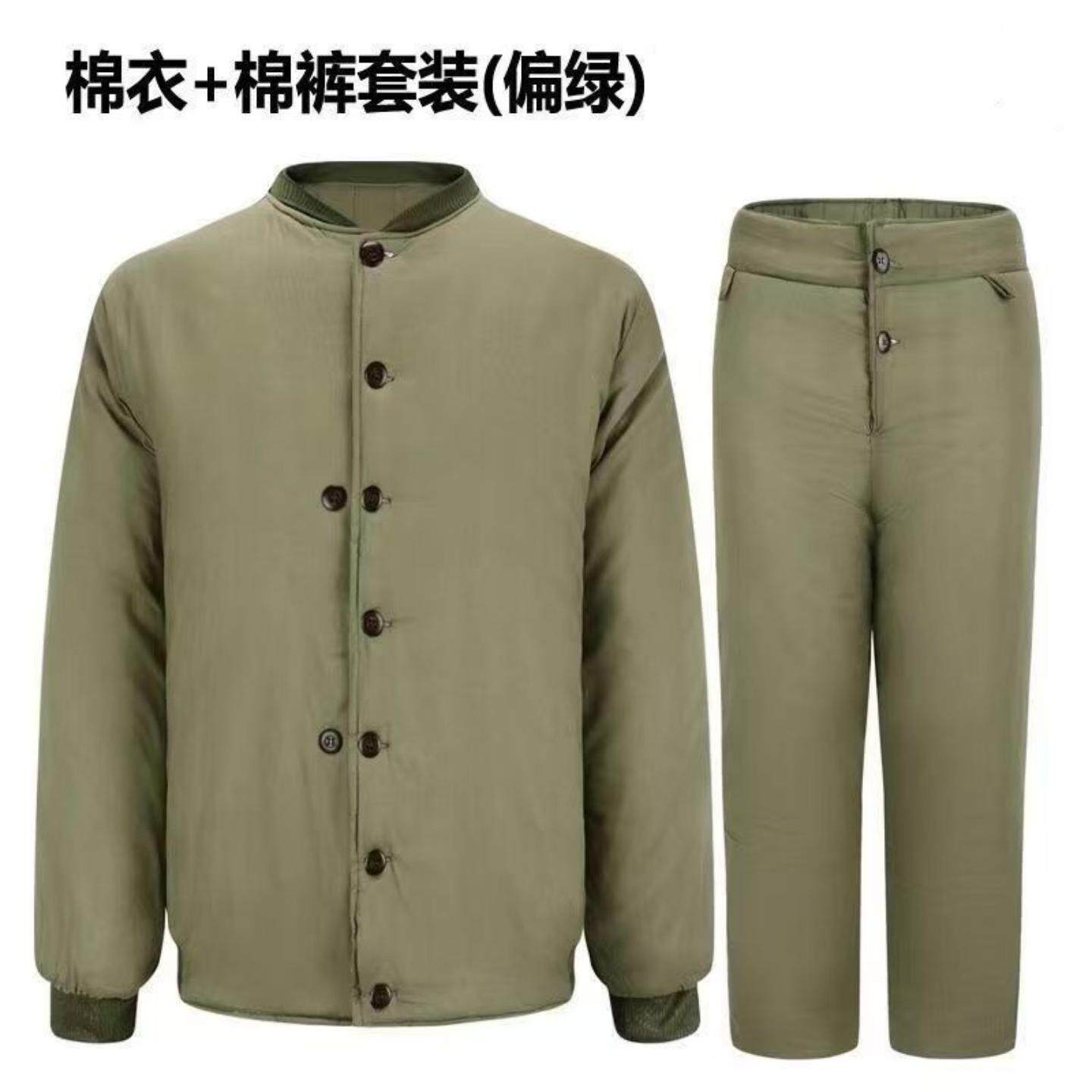 老式白棉花劳保棉衣军棉袄超厚