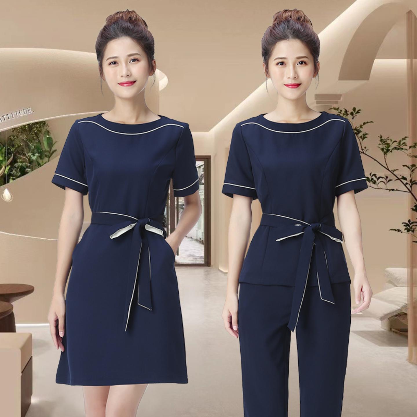 新款足浴技师工作服女养生馆