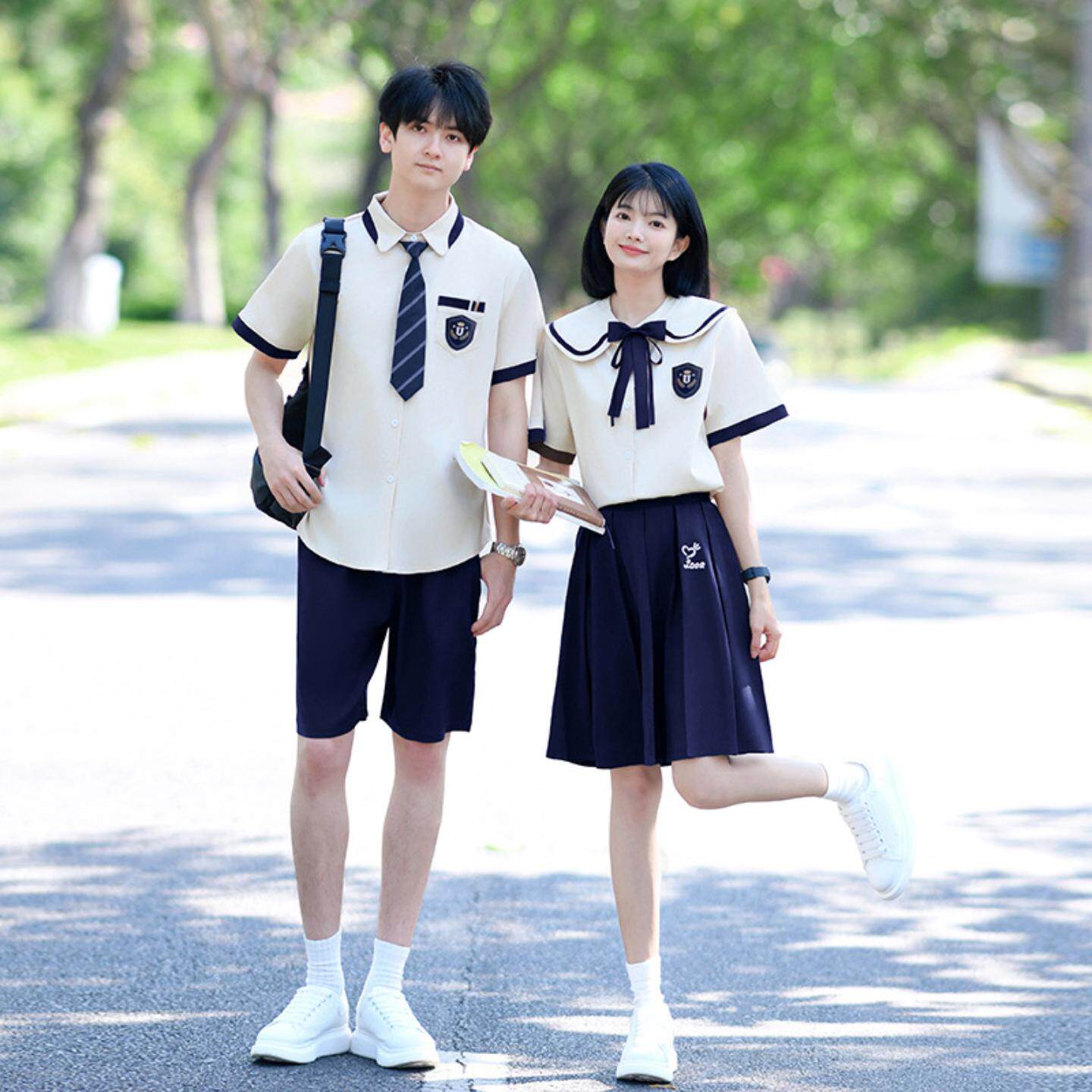 初中生毕业班服英伦衬衫jk制服
