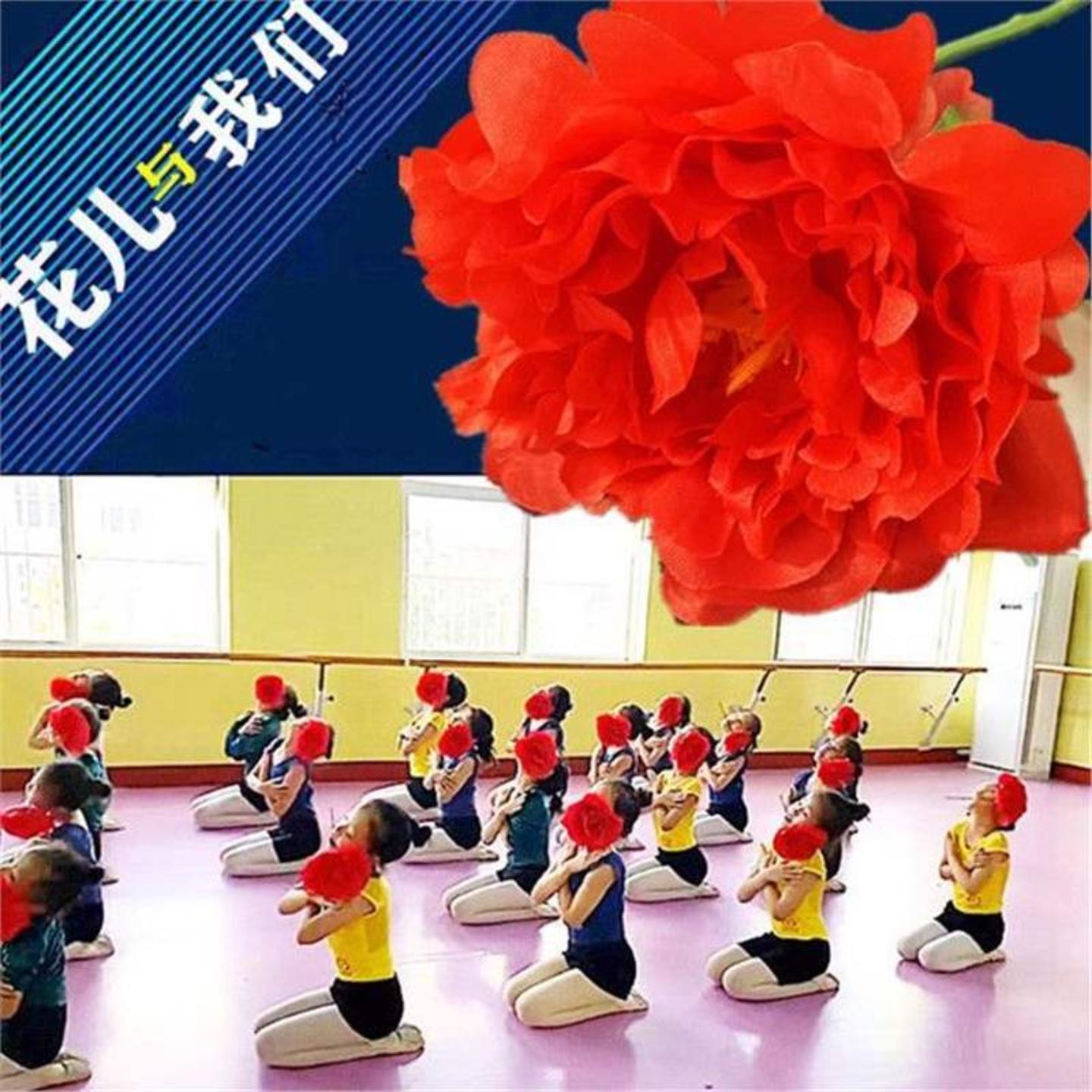 花儿与我们少儿舞蹈红色带杆手拿