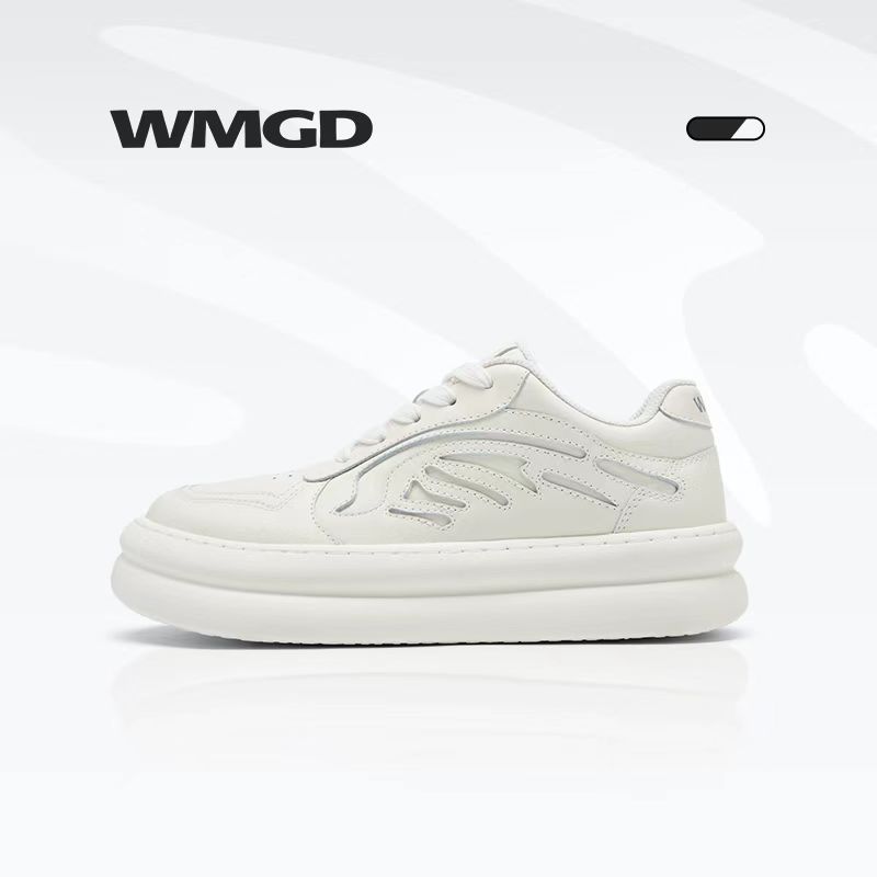 WMGD头层牛皮男鞋厚底板鞋图片