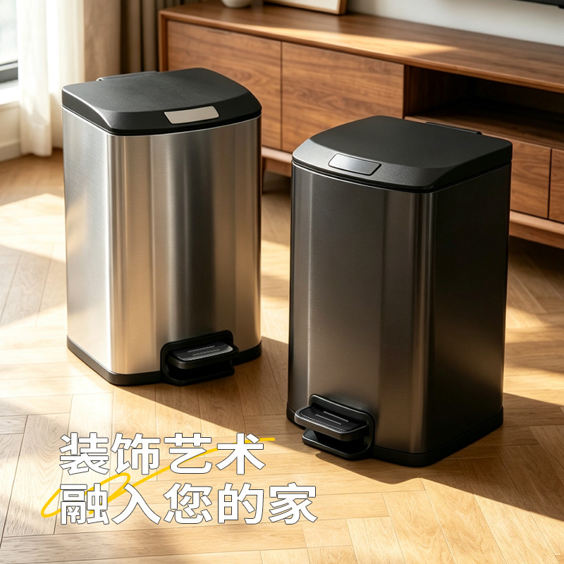 JF不锈钢大号大容量筒垃圾桶图片