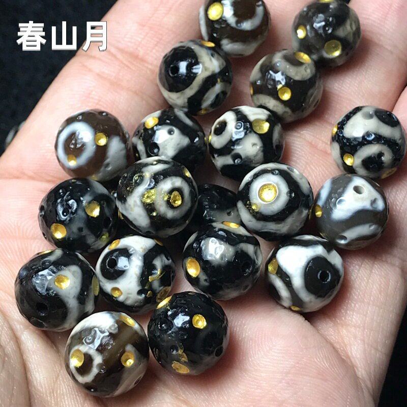 天然天珠玛瑙陨石珠配饰百搭时尚一手货源