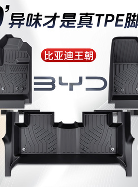 比亚迪秦PLUS宋PRO汉L唐DMI元UP夏EV脚垫TPE专用全包围汽车用品新