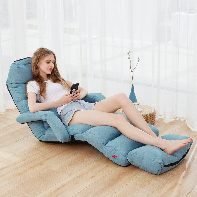 迷朗懒人沙发椅单人小沙发可折叠卧室阳台飘窗沙发椅休闲靠背椅加