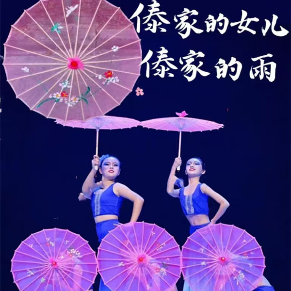 傣家的女儿傣家的雨舞蹈伞傣族舞道具雨涧春行图舞伞风筝误跳舞伞