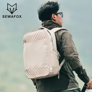 背包通勤出差14寸笔记本电脑包男士高端商务大容量旅行双肩包女