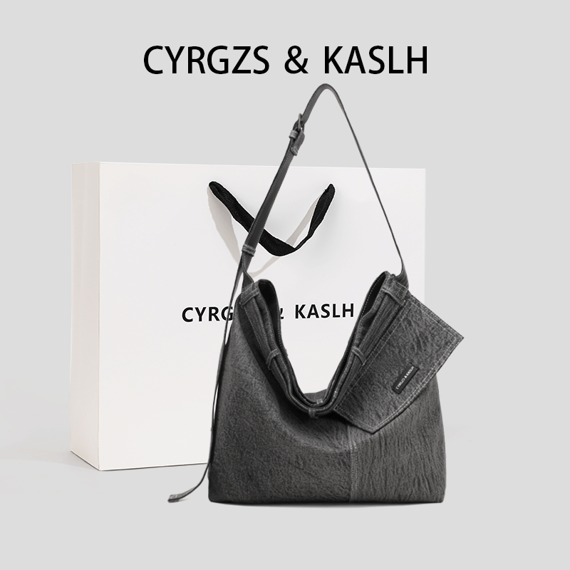 CYRGZS＆KASLH腰带包大容量斜挎包男包牛仔布托特包通勤单肩包女,箱包皮具/热销女包/男包,托特包,淘宝优惠券,粉丝福利购,淘宝优惠卷