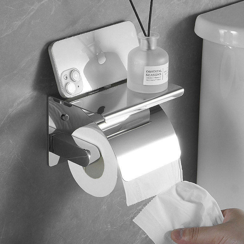 简约纸巾架 卫生间304不锈钢手机置物架 厕所手纸盒壁挂式卷纸架,收纳整理,纸巾架,淘宝优惠券,粉丝福利购,淘宝优惠卷