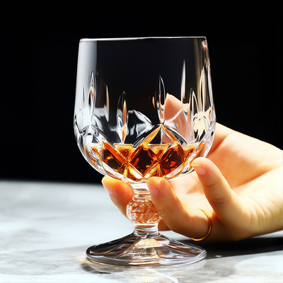 家用高级感轻奢高档水晶威士忌洋酒杯矮脚白兰地红酒杯干邑杯套装