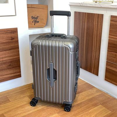 可坐人三七分拉杆密码行李箱22寸大容量铝框多功能结实耐用24新款