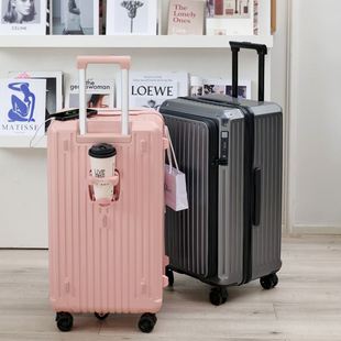 侧开盖大容量可扩展行李箱女万向轮密码皮箱男结实耐用拉杆箱登机